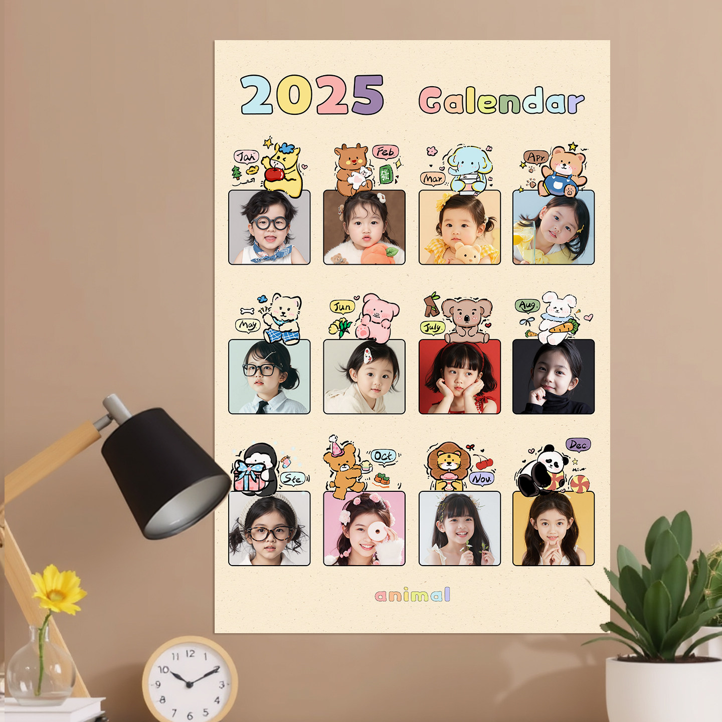 2025萌宠时光轴墙贴儿童照片定制贴画自粘贴纸卧室客厅墙面装饰画,家居饰品,现代装饰画,淘宝优惠券,粉丝福利购,淘宝优惠卷