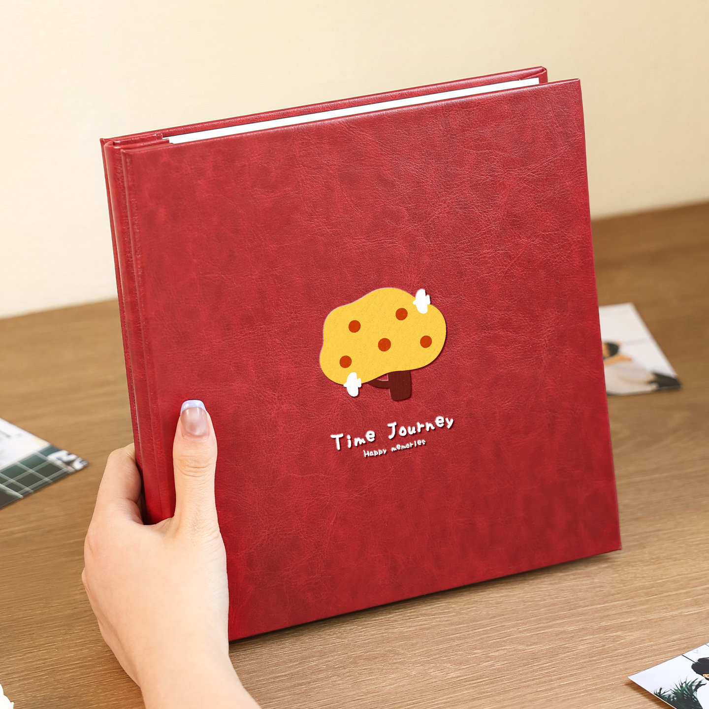 皮质覆膜相册本纪念册大容量自粘式影集3寸4寸家庭相簿照片收纳册