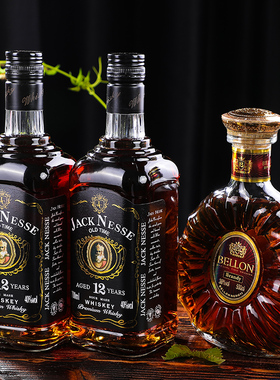 买2瓶送1瓶洋酒3瓶组合杰克尼斯威士忌700ml*2瓶+x.o白兰地500ml