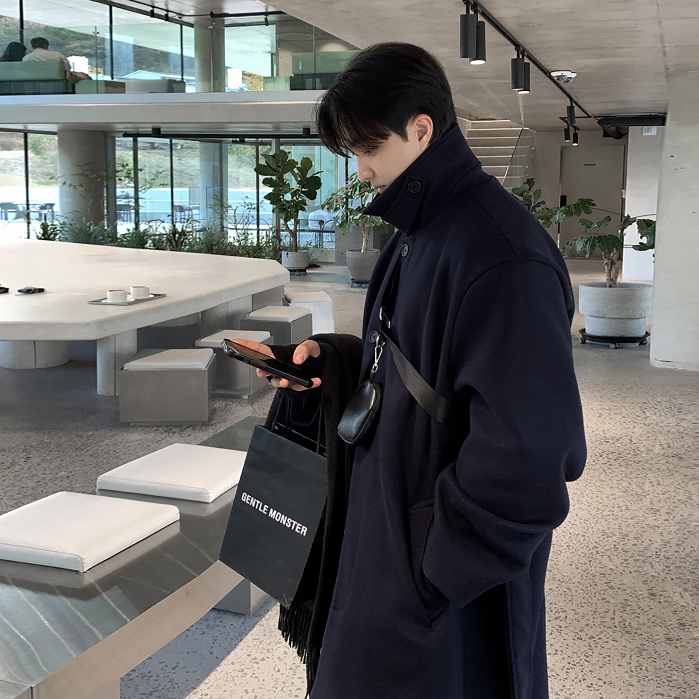 秋冬韩版新款呢子大衣外套