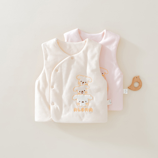 加厚坎肩夹棉马夹宝宝内穿保暖小背心斜襟护肚 婴儿马甲纯棉秋冬款