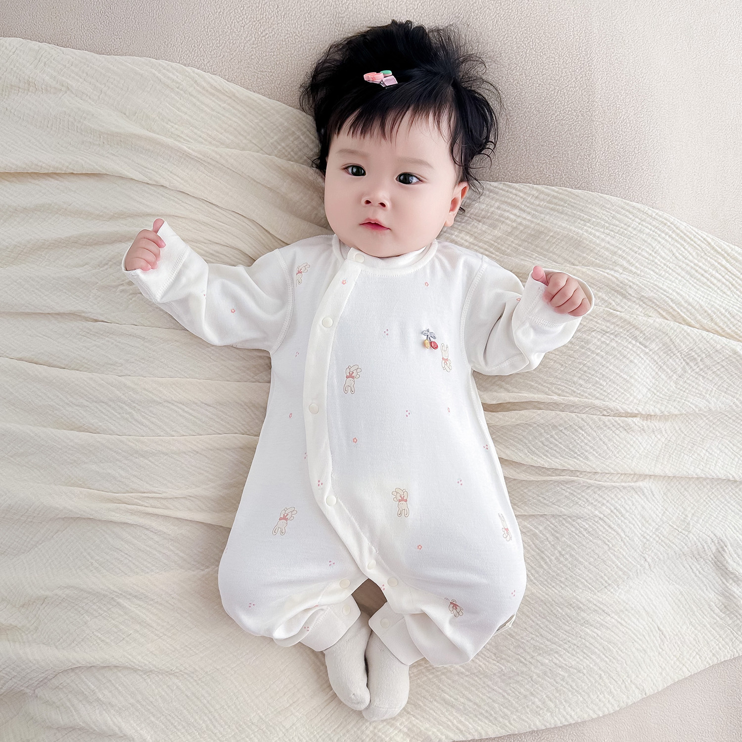 特价新生婴儿衣服纯棉A类初生宝宝哈衣秋衣连体衣春秋冬四季打底
