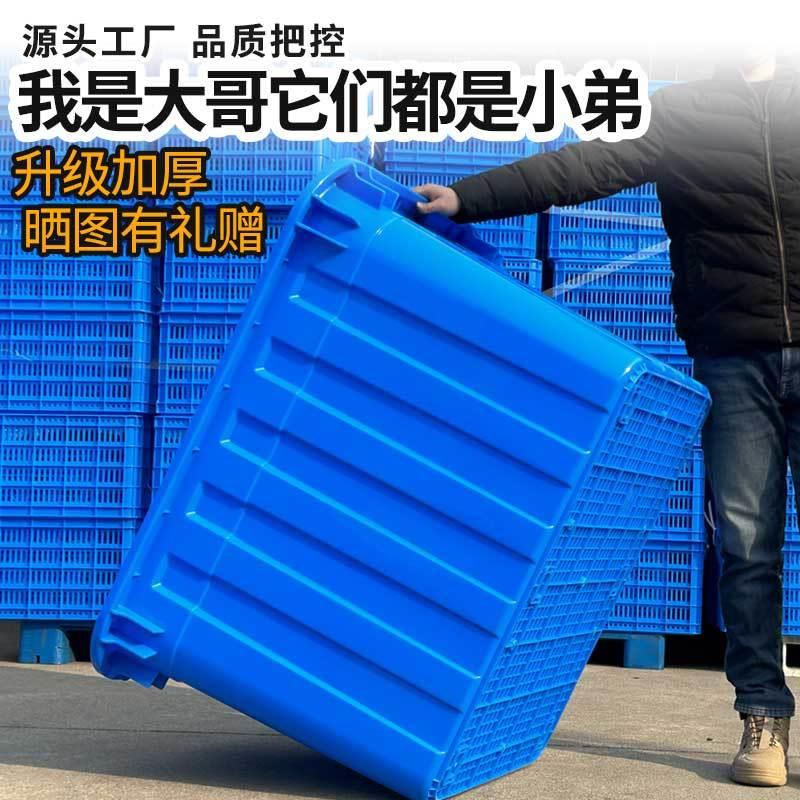 大大塑料桶塑料水箱大容量带加厚储水培鱼长方形盖子水产养殖周转