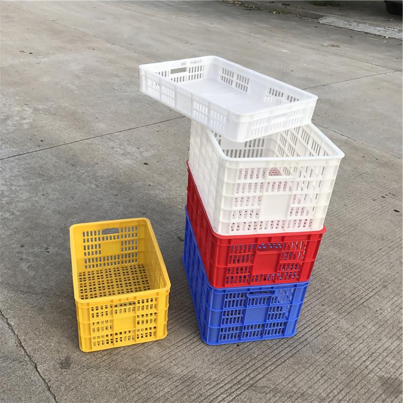 厂家直销水果蔬菜周转箱 镂空采摘 广西湖南水果胶框箩筐 塑料筐