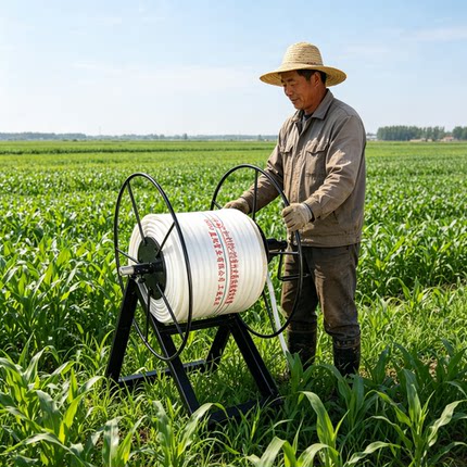 水带收卷器卷管神器滴灌架子农用水带收放架转盘收纳架缠管架喷灌