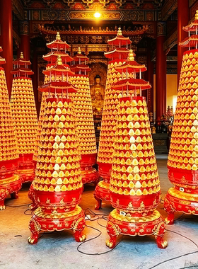 千佛灯塔仿古落地圆柱光明灯