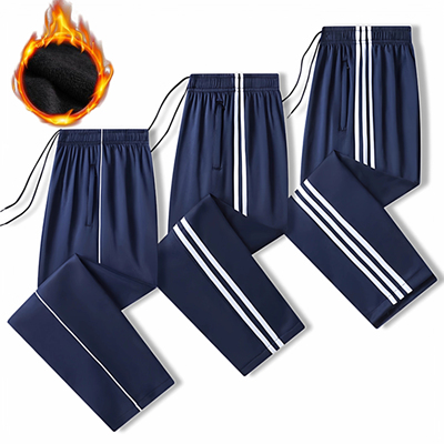 校服裤子小学生高中生一道杠两条杠秋冬季加绒加厚款藏青色深蓝色