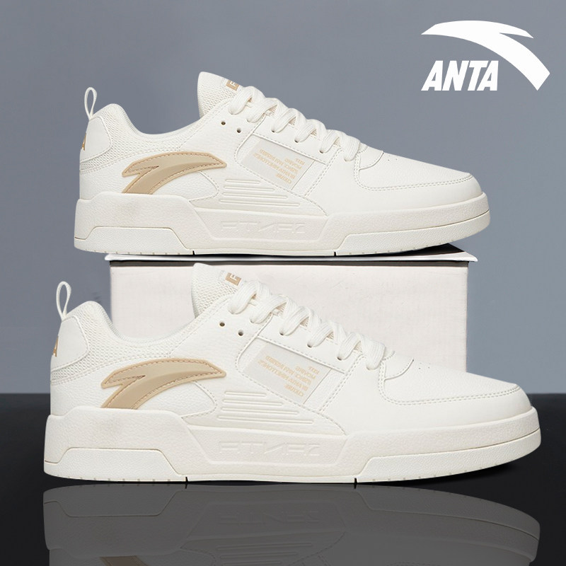 安踏板鞋女夏款百搭白色运动鞋子休闲时尚学生低帮轻便小白鞋女鞋