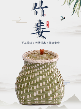 篓背装双肩式儿童摄影道具竹编子