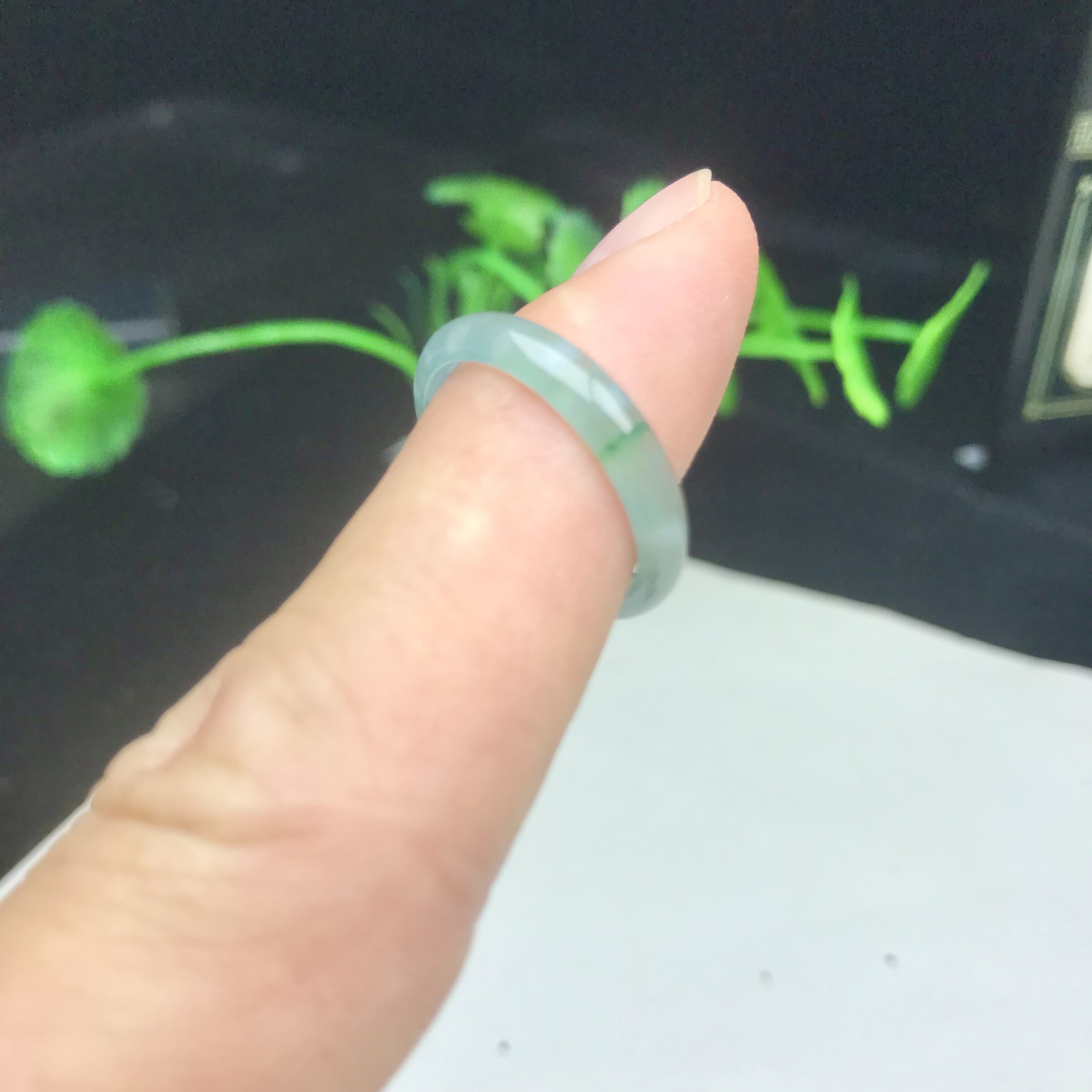 18m老坑A货飘绿玉戒指天然翡翠玉石戒圈冰种指环吊坠冰润特色跑环