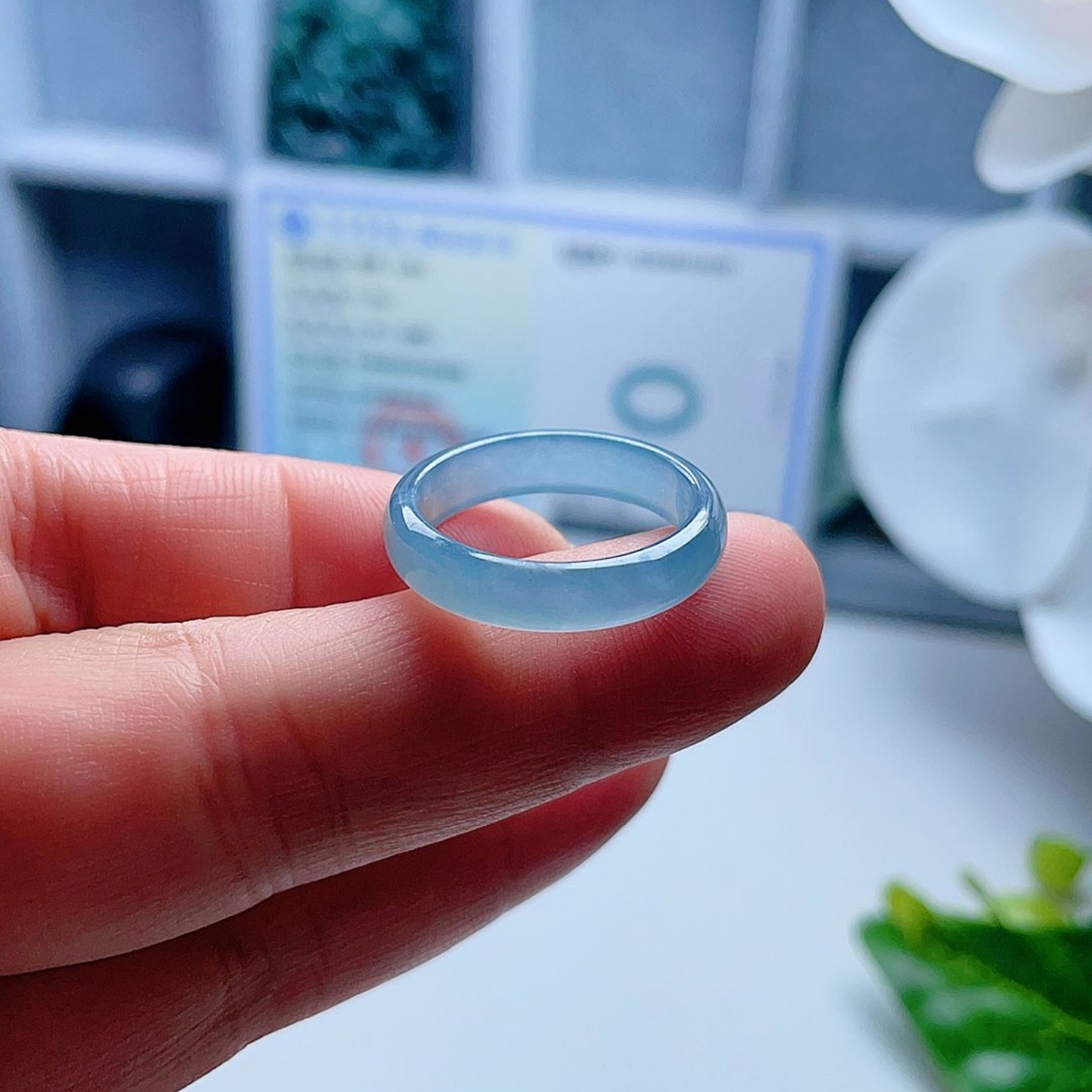 天然翡翠戒指晴水绿优雅清新百搭