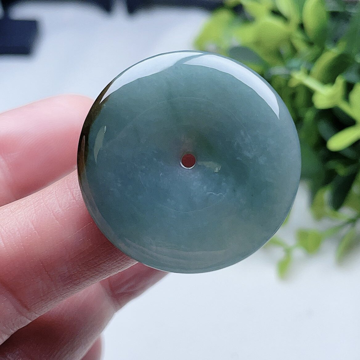 缅甸天然A货翡翠老油青平安扣吊坠巧色带黄翡玉扣项链皮带扣车挂