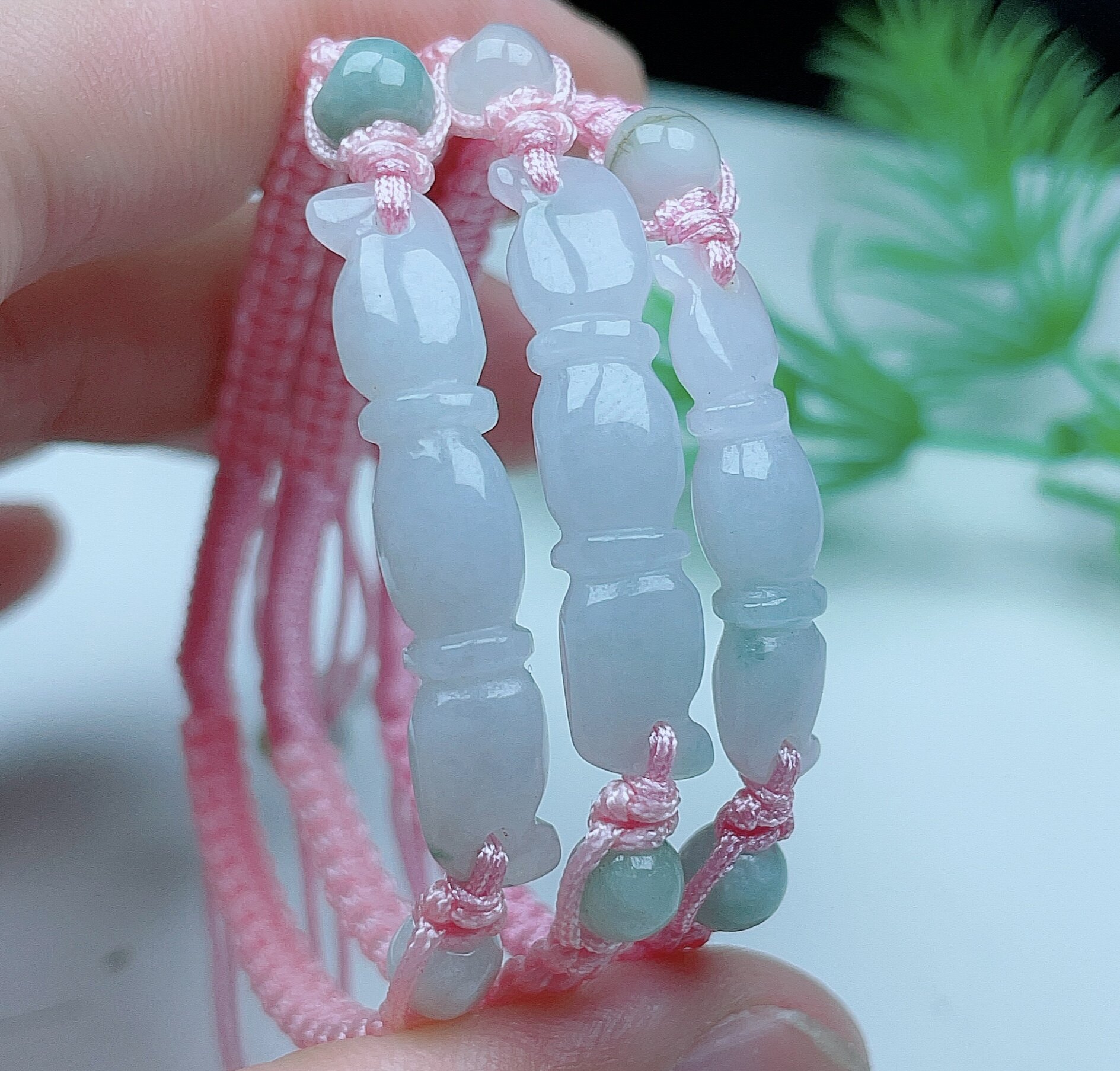 缅甸老坑天然A货冰糯种莲藕手链翡翠聪明手串路路通畅心灵手巧