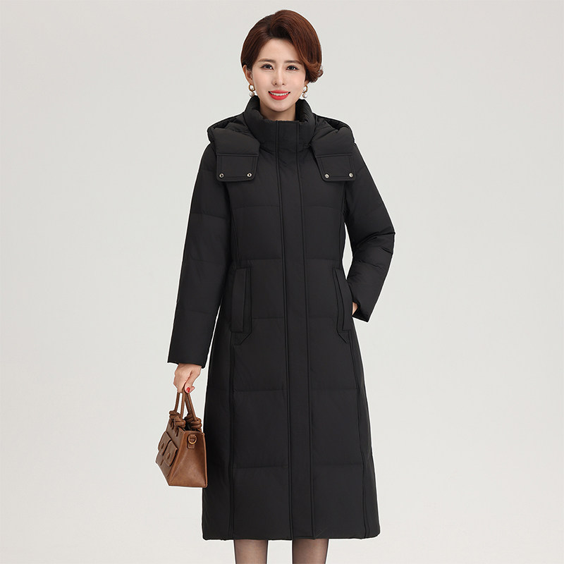 正品羽绒服中老年洋气妈妈装大码加厚保暖外套鸭绒小个子冬装新款