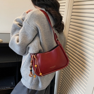 复古气质腋下包女2025新款 百搭单肩斜挎包通勤小包简约日韩休闲包