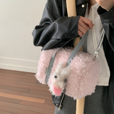 2026新款毛绒包包女时尚大容量单肩斜挎包毛毛包单肩包休闲包日韩