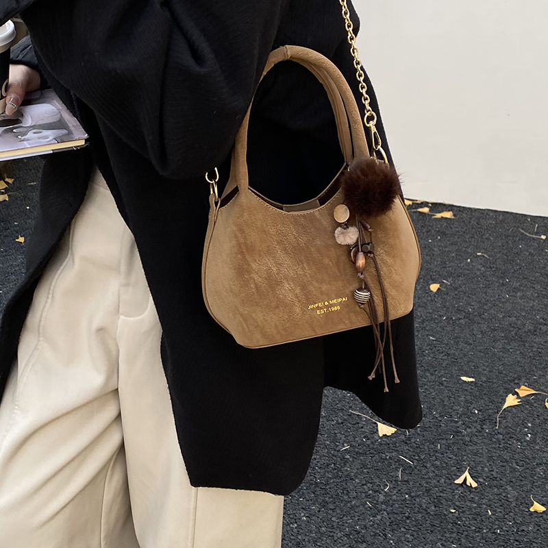 链条包时尚洋气2025新款百搭手提斜挎包单肩包简约日韩休闲包纯色