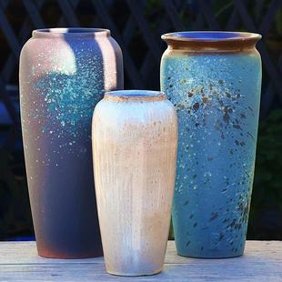 多肉植物老桩花盆陶瓷细高九尾狐专用直筒复古绿萝陶盆特价清仓大