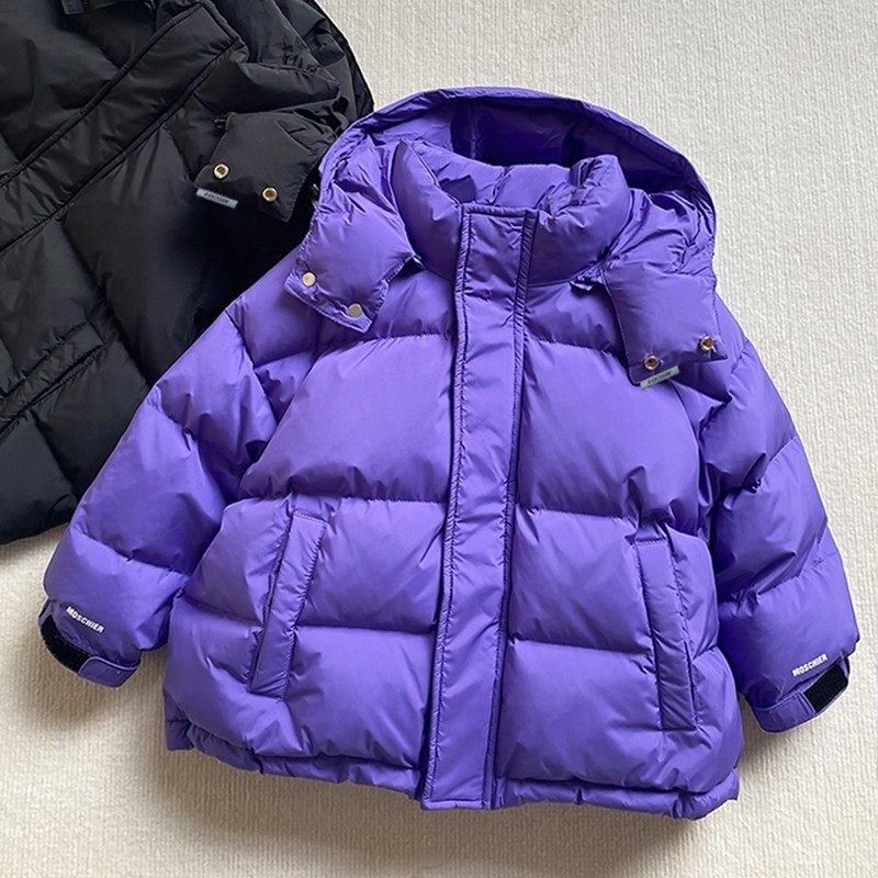 儿童羽绒服男童女童秋冬短款加厚面包服小童大童韩版新款冬装外套