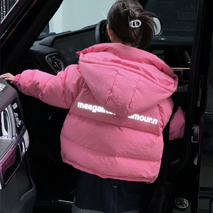 韩国新款儿童羽绒服泡泡格面包服女童男童宝宝短款加厚白鸭绒冬装