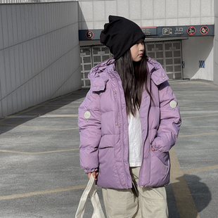 儿童羽绒服韩版冬季新款白鸭绒外套男童女童短款加厚连帽面包服潮