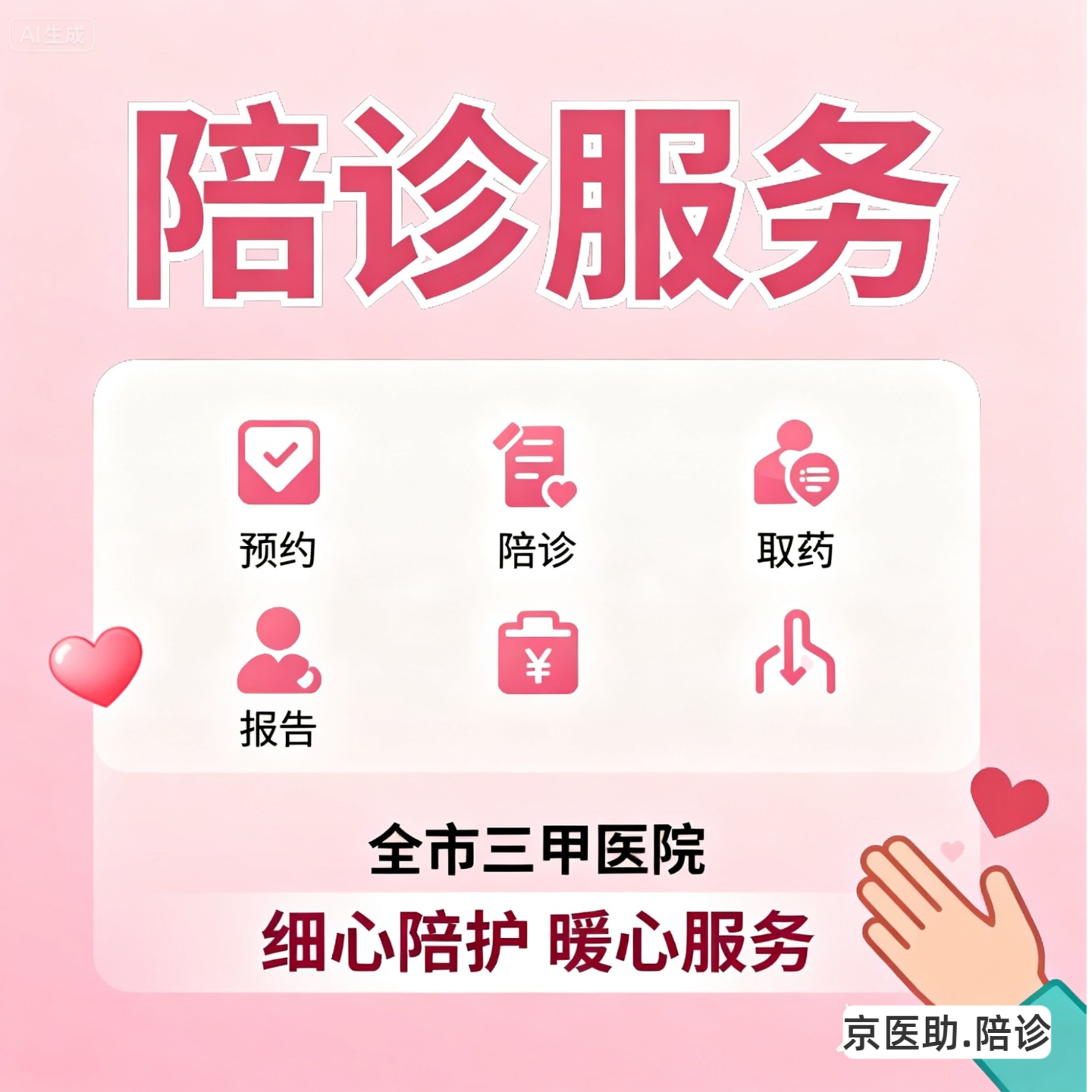 北京医院陪诊代诊跑腿同仁积水潭广安门阜外协和301宣武咨询服务