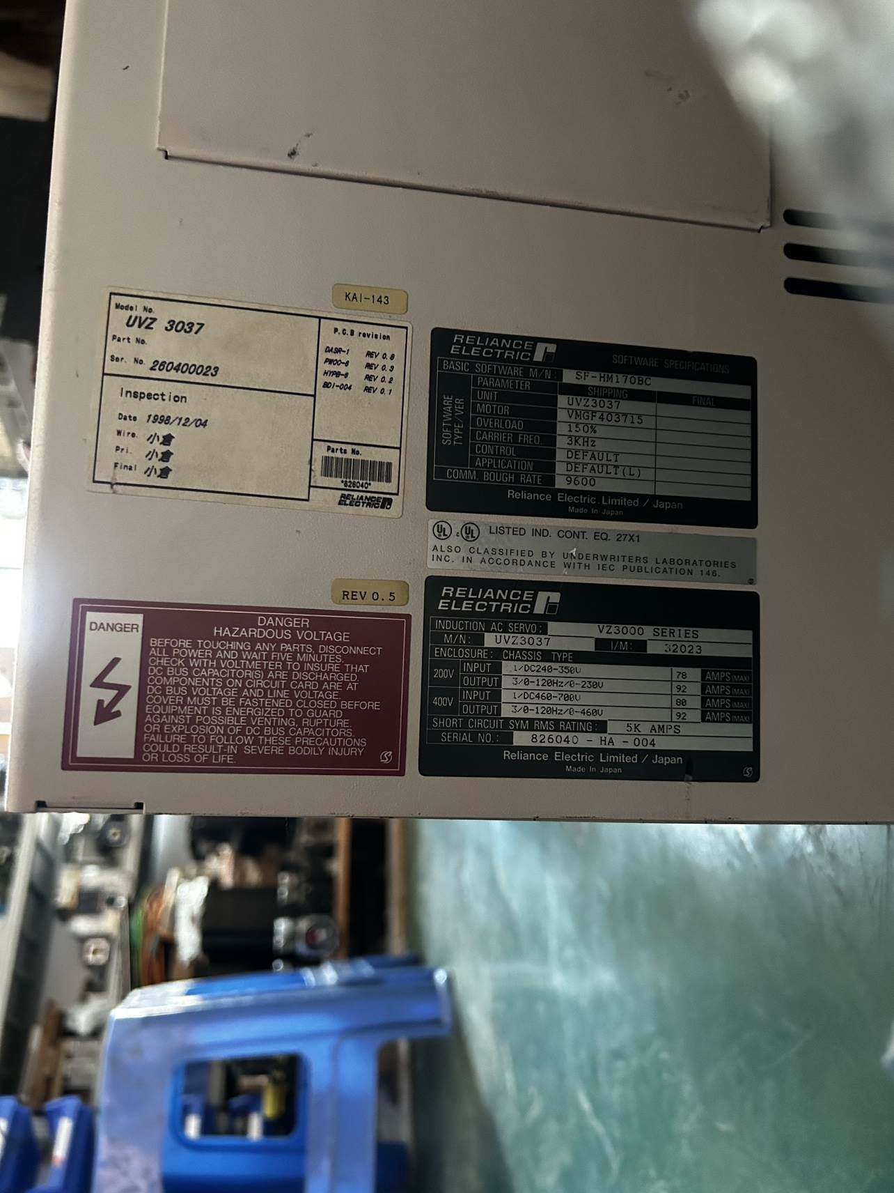 reliance 三菱 伺服驱动器 uvz3037 全新优惠询价