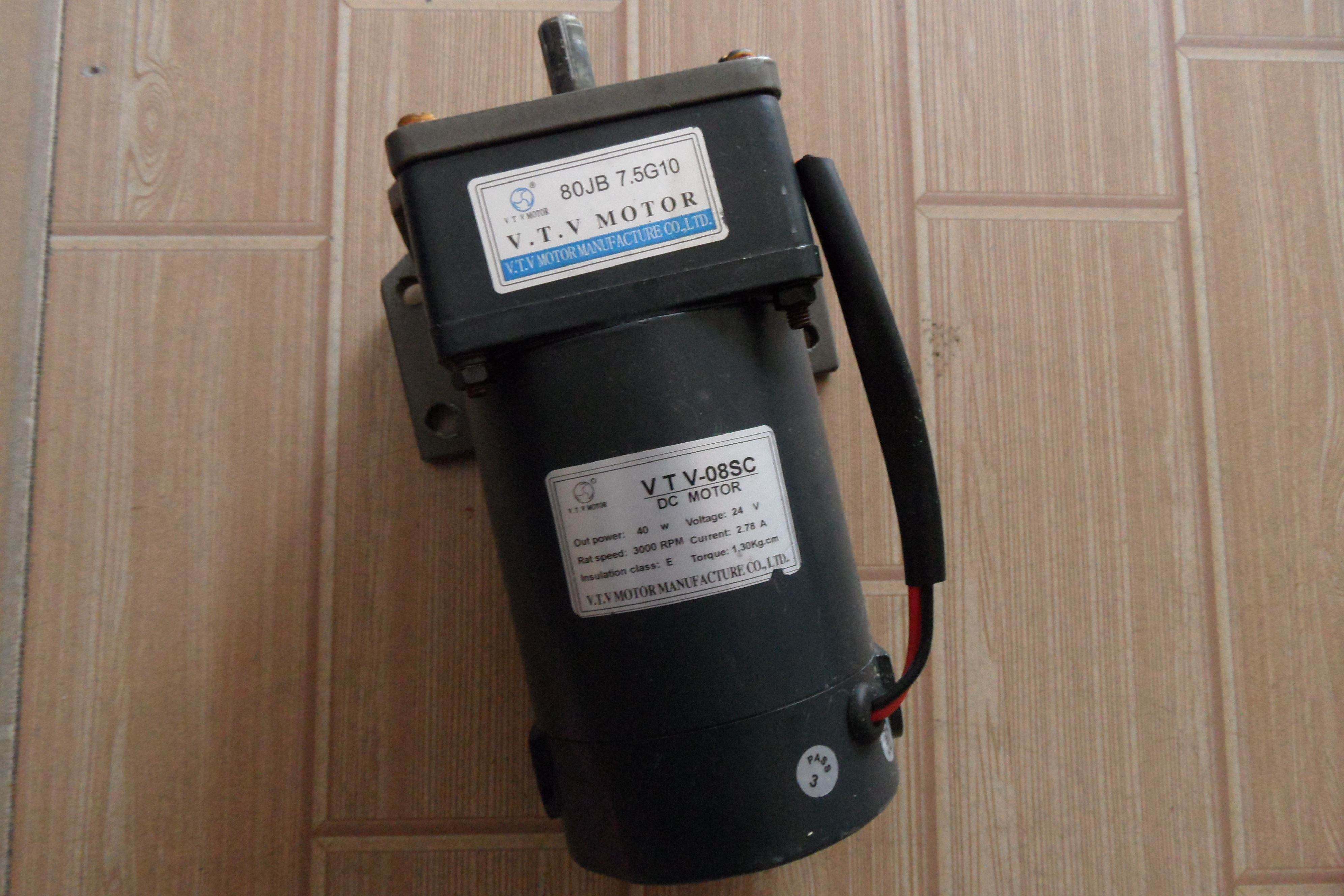 t.v motor直流减速电机vtv-08sc/80jb7.5g10 40w 24vdc询价