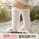 宝宝袜子夏季 棉儿童过膝袜新生婴儿长筒袜不勒腿网眼透气袜子 薄款