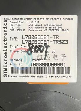 【初芯电子】 L7806CD2T-TR 封装TO-263 丝印L7806C2T 线性稳压器