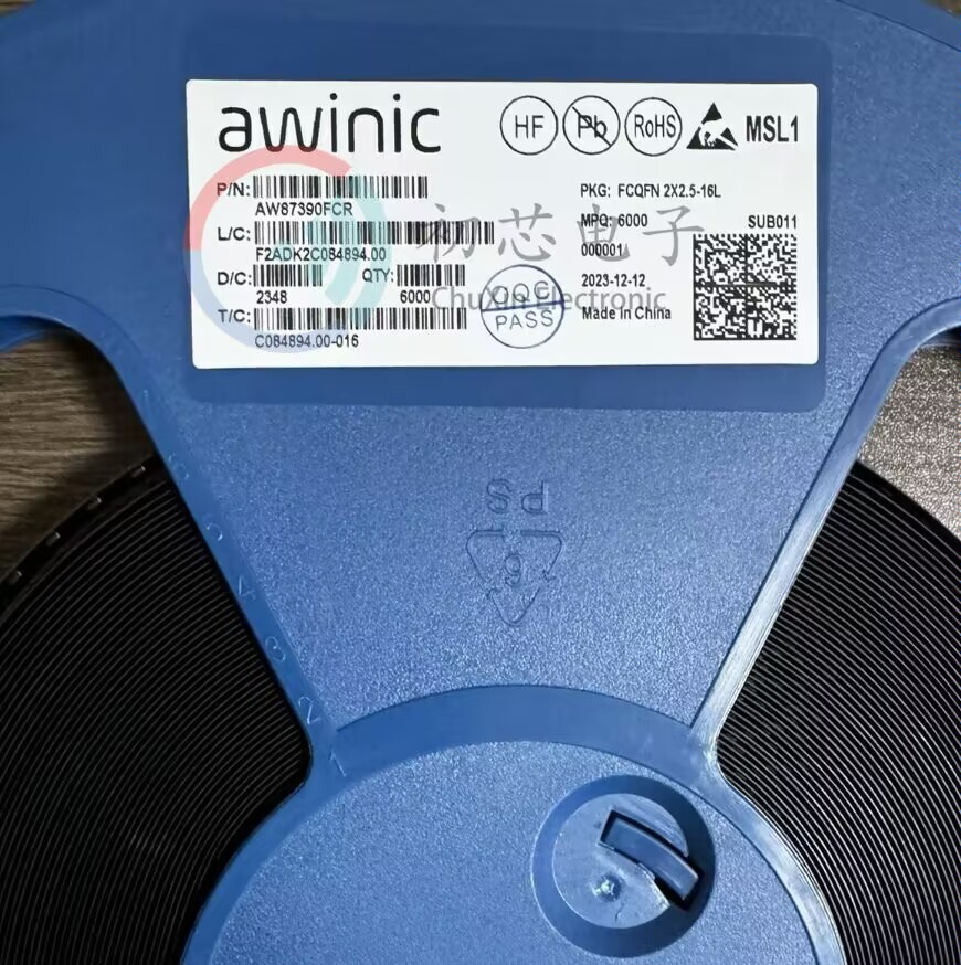 【初芯电子】 AW87390FCR 封装FCQFN-16 丝印SSB0 音频功率放大器