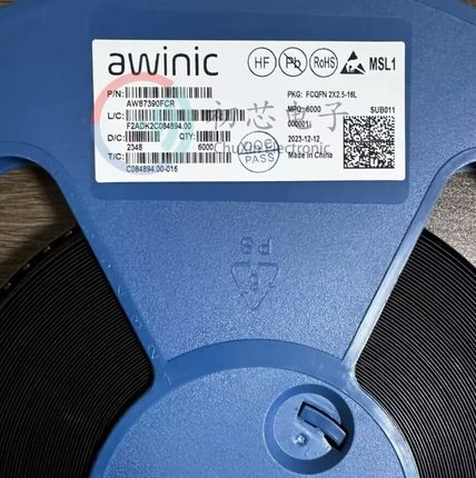 【初芯电子】 AW87390FCR 封装FCQFN-16 丝印SSB0 音频功率放大器
