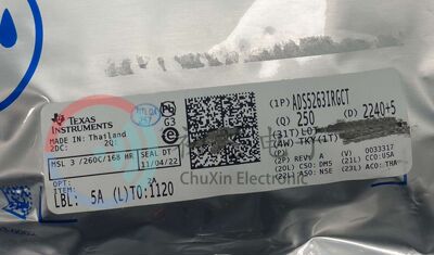 【初芯电子】全新原装 ADS5263IRGCT 封装VQFN64 模数转换器芯片