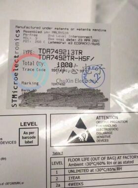 【初芯电子】全新原装 TDA749213TR 封装SSOP36 线性音频放大器