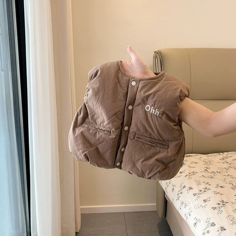 儿童刺绣马甲韩版森系保暖坎肩