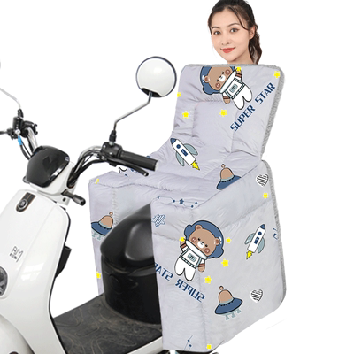 电动儿童后座加绒加厚母子挡风被