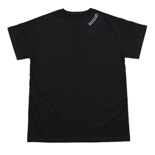 小女森女童春装新款薄款短袖t恤裙中大童洋气宽松中长款黑色上衣