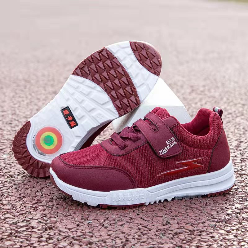 足乐康老人鞋中老年休闲鞋2025新款春秋散步男女轻便健步鞋爸妈鞋