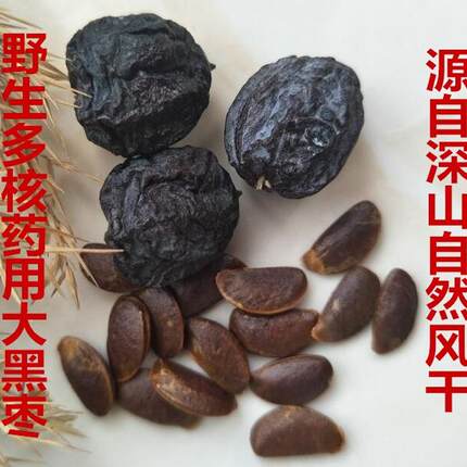 买3斤送2斤 野生黑枣君迁子零食药用特级大黑枣干野生君迁子500g