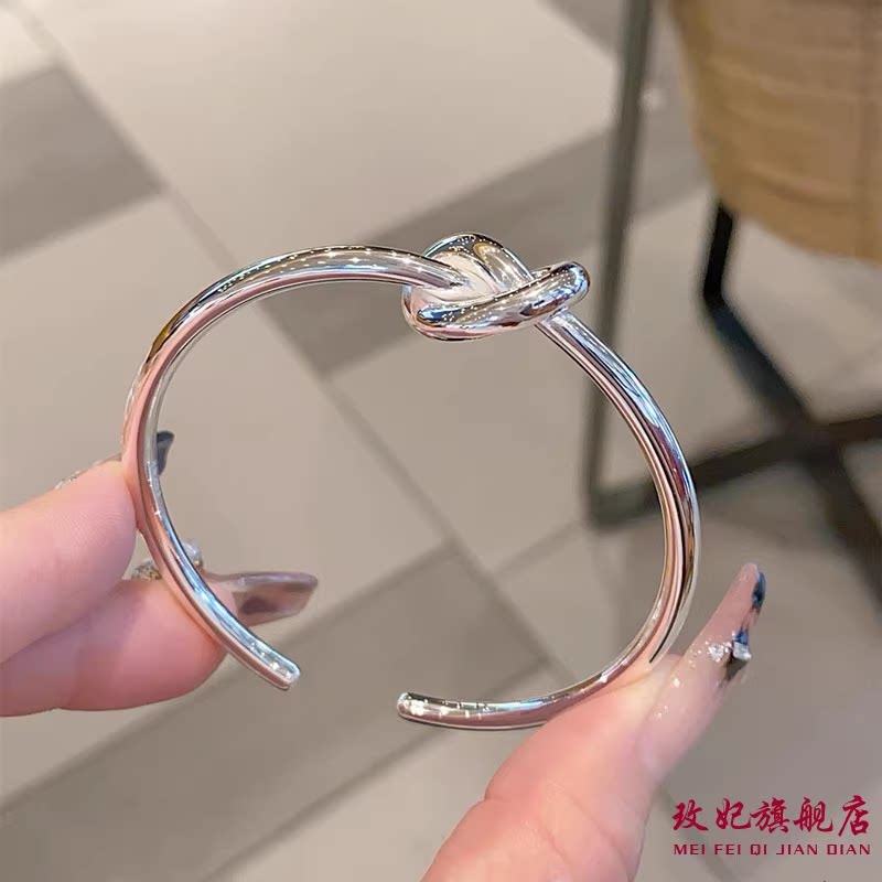 平安吉言开口纯银手镯女时尚轻奢