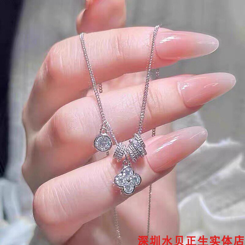 四叶草纯银项链女简约百搭网红