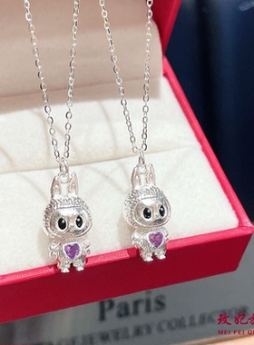 拉布布纯银项链女个性简约百搭