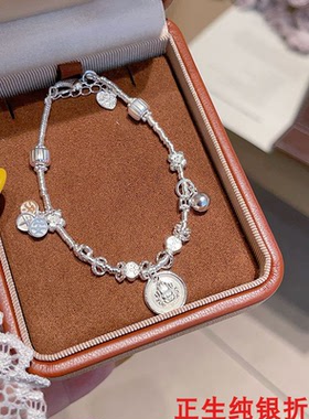 黄财神纯银手链女个性简约百搭