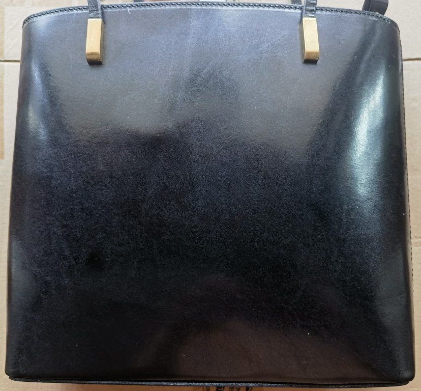 制道手工皮包全植鞣头层真牛硬皮手提单肩复古小拖特女士包30*25