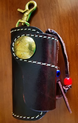 手工皮具全植鞣头层牛皮真皮钥匙扣钥匙小包车钥匙包6.5*10.5*3