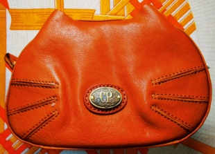 制道全植鞣头层牛皮真皮软皮猫猫猫咪单肩斜挎包15-19.5*13*9.5