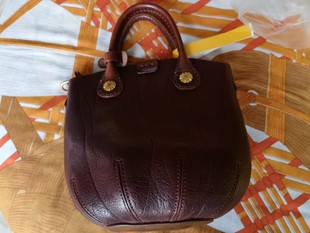 制道手工皮包全植鞣头层真牛硬厚皮手提包斜挎包24*22女士包包