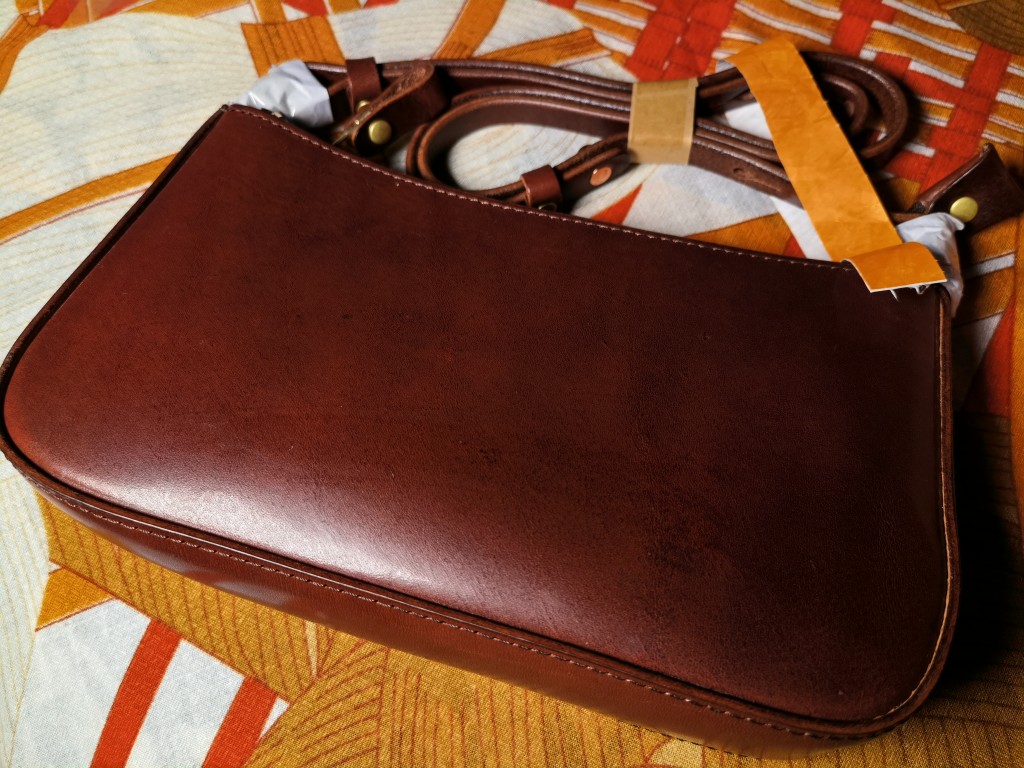 制道手工皮具手工皮包全植鞣头层真牛硬皮麻将腋下包24*13女士包