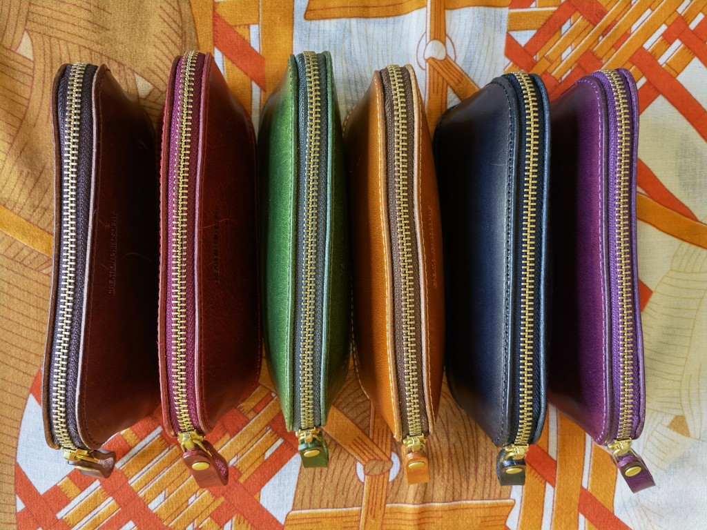 制道手工皮具手工皮包全植鞣头层真牛皮硬皮笔袋眼镜包化妆包