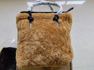 制道手工皮具毛毛羊羔毛斜挎包皮毛一体真皮毛斜挎包手提包28*26